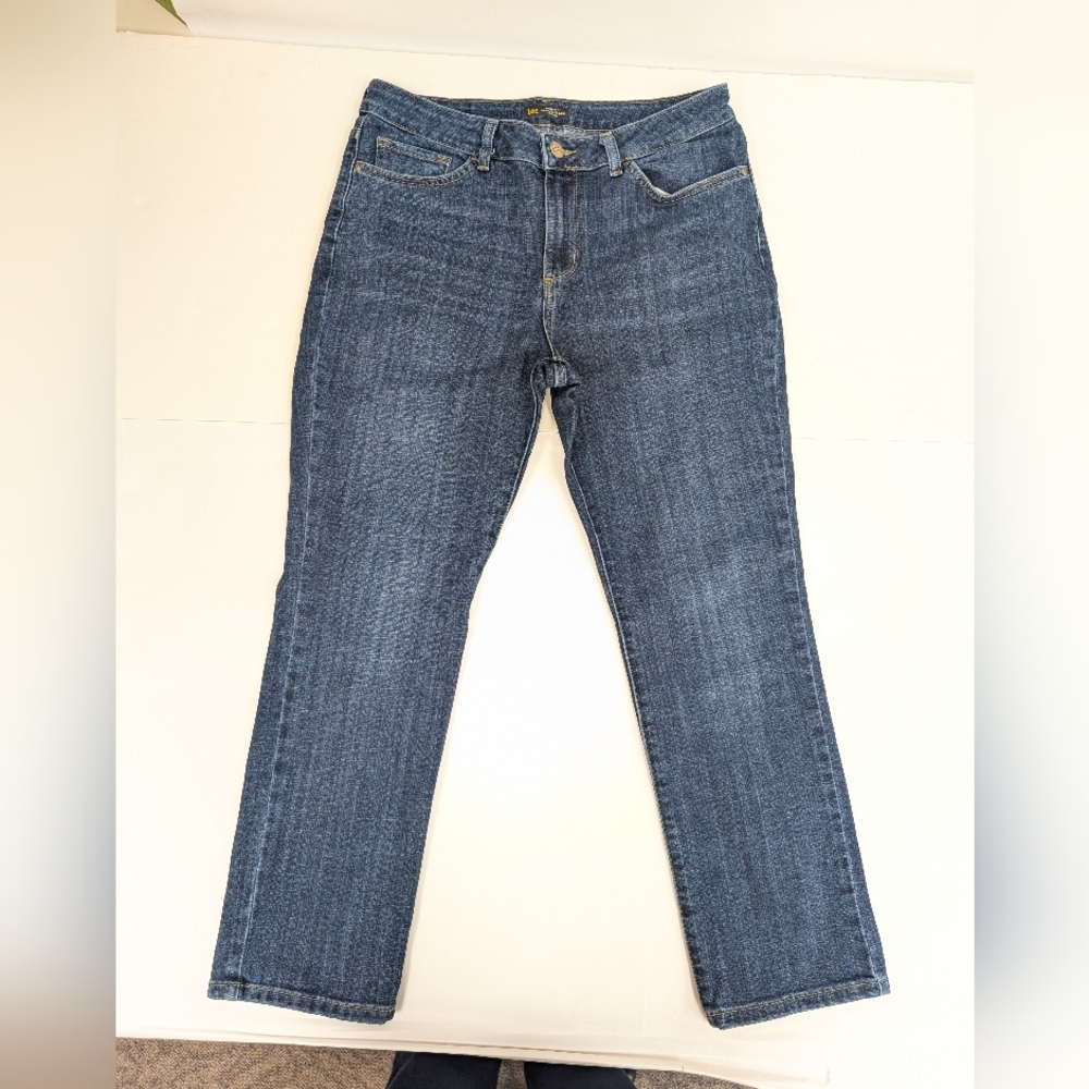 Lee Regular Fit Straight Leg Midrise 14 Short Blue Jeans [47]